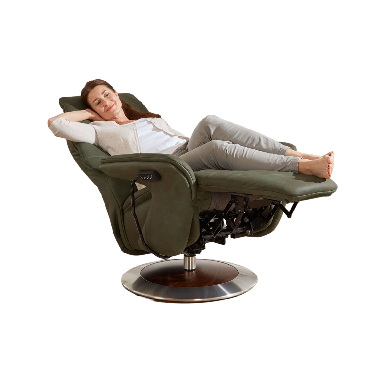 Meubelis sta-op stoel Monaco – elektrische liftfauteuil met hoge rugleuning, verstelbare beensteun en luxe uitstraling