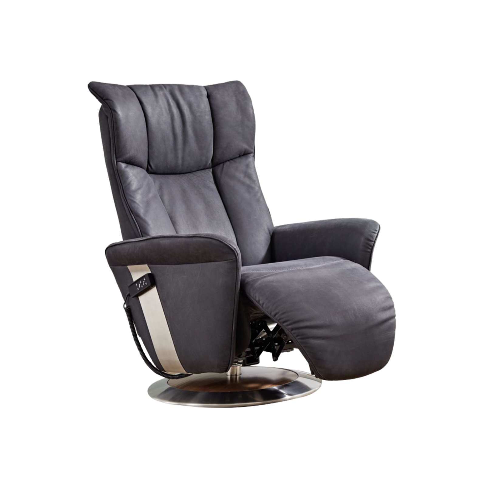 Meubelis sta-op stoel Valentina – elektrische liftfauteuil met hoge rugleuning, verstelbare beensteun en elegante stoffering