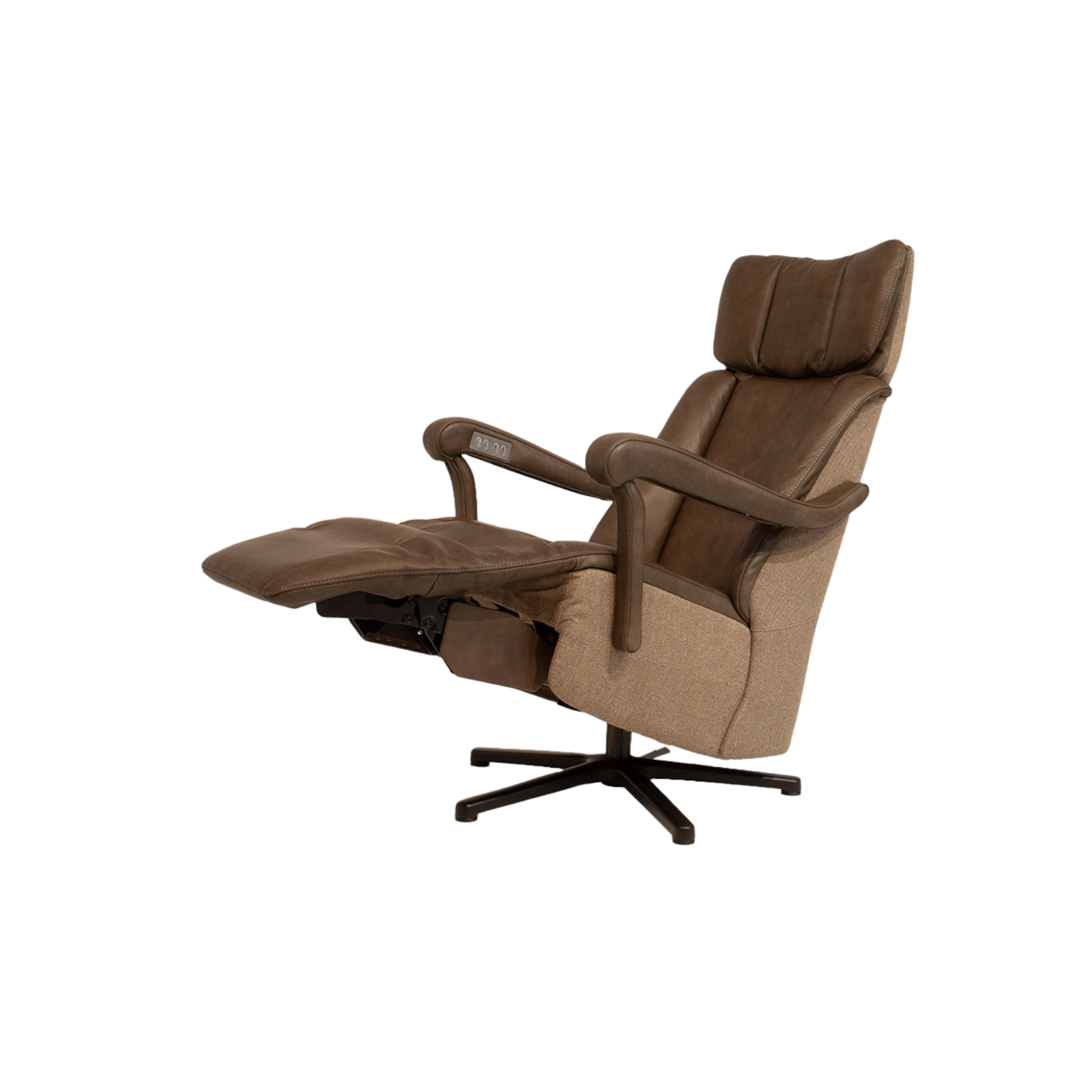 Meubelis sta-op stoel Majestic – luxe elektrische liftfauteuil met hoge rug, verstelbare beensteun en zachte bekleding