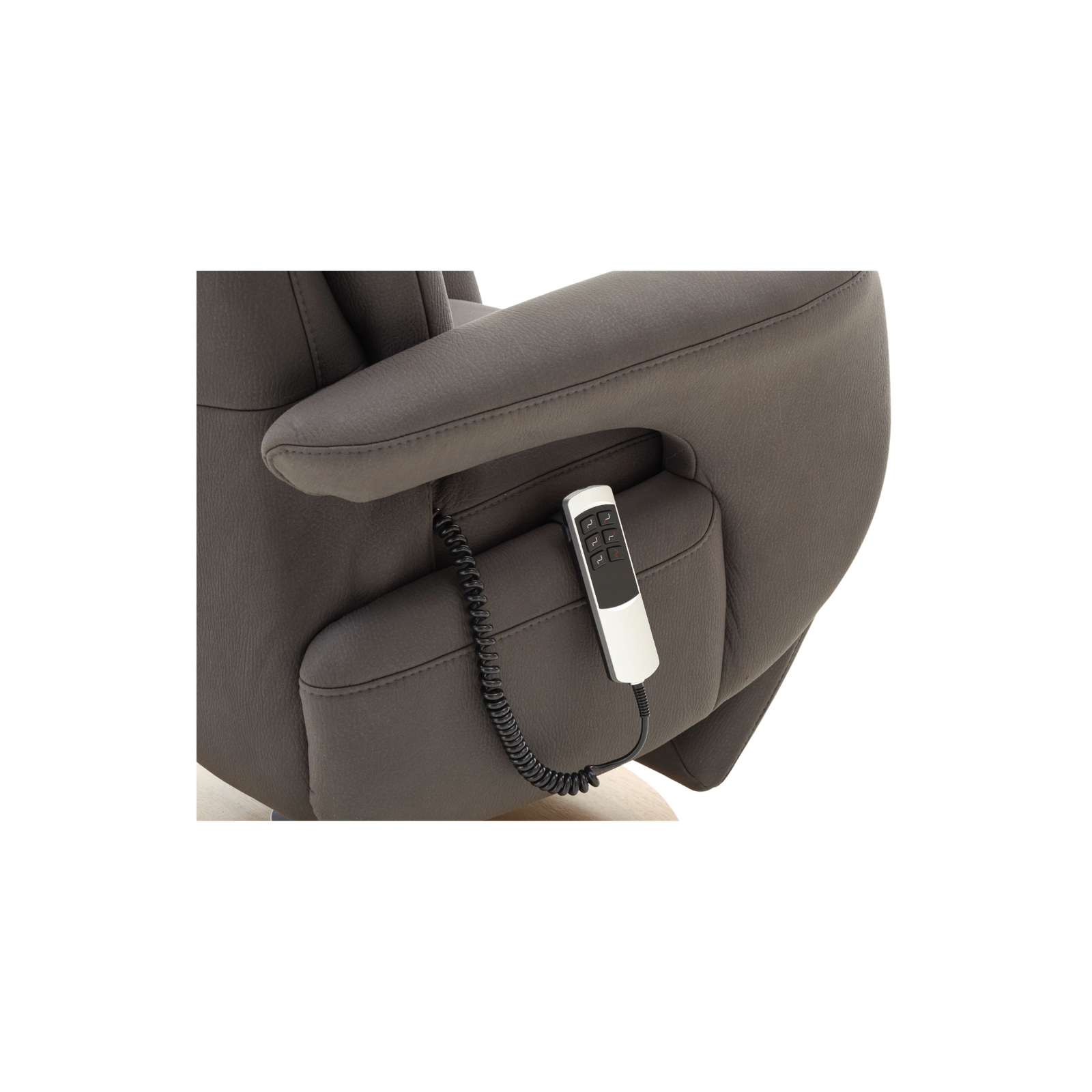 Meubelis sta-op stoel Rome Avalon – elektrische liftfauteuil met hoge rugleuning, verstelbare beensteun en zachte bekleding