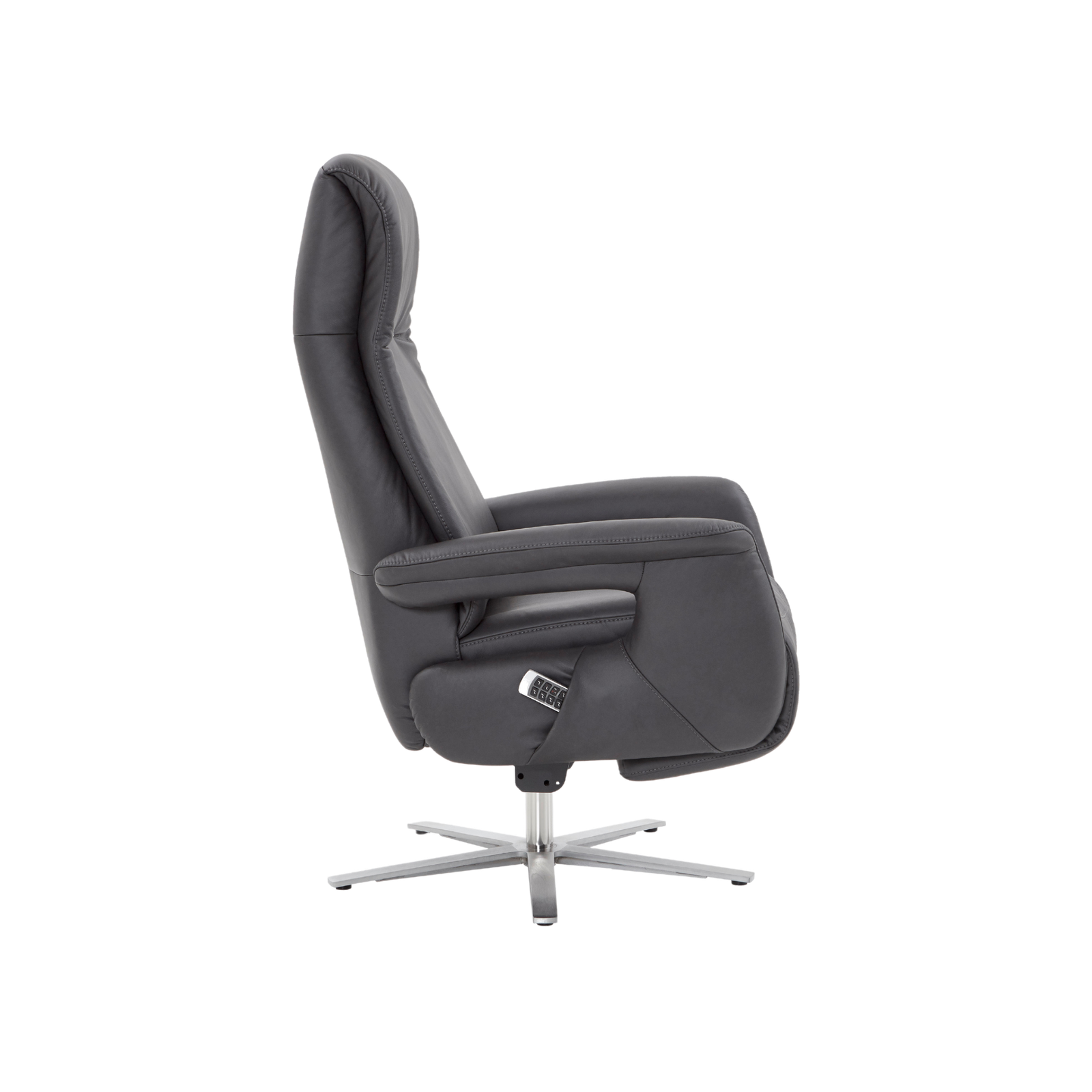 Meubelis Toscane-Arezzo relaxfauteuil – elektrisch verstelbare fauteuil met hoge rug, uitschuifbare voetsteun en draaivoet