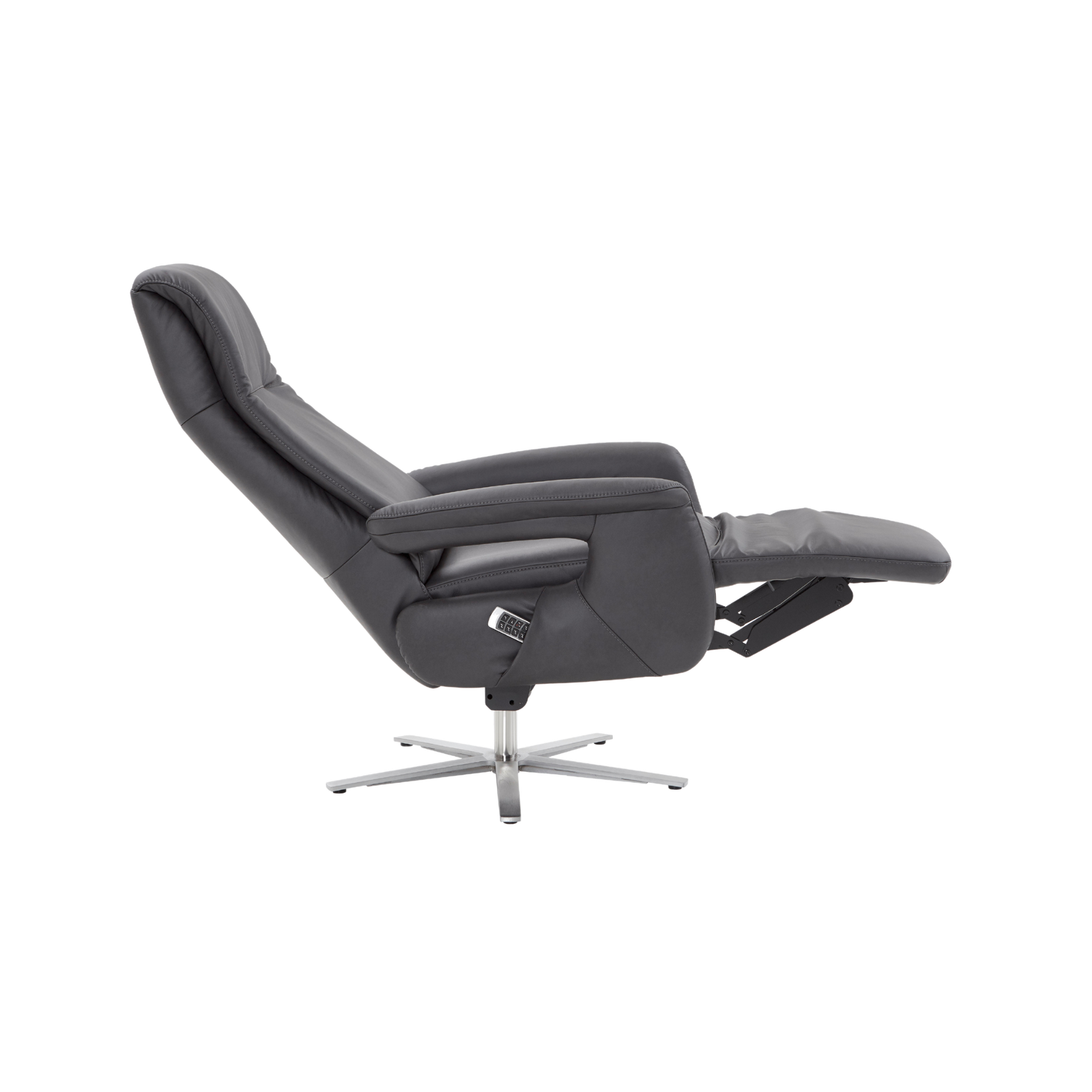 Meubelis Toscane-Arezzo relaxfauteuil – elektrisch verstelbare fauteuil met hoge rug, uitschuifbare voetsteun en draaivoet