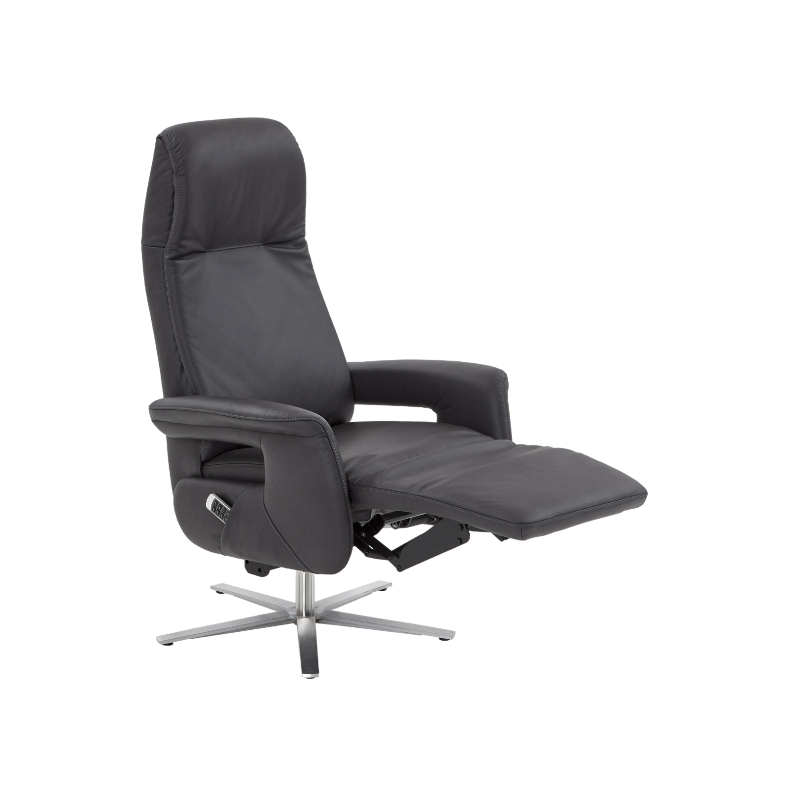 Meubelis Toscane-Arezzo relaxfauteuil – elektrisch verstelbare fauteuil met hoge rug, uitschuifbare voetsteun en draaivoet