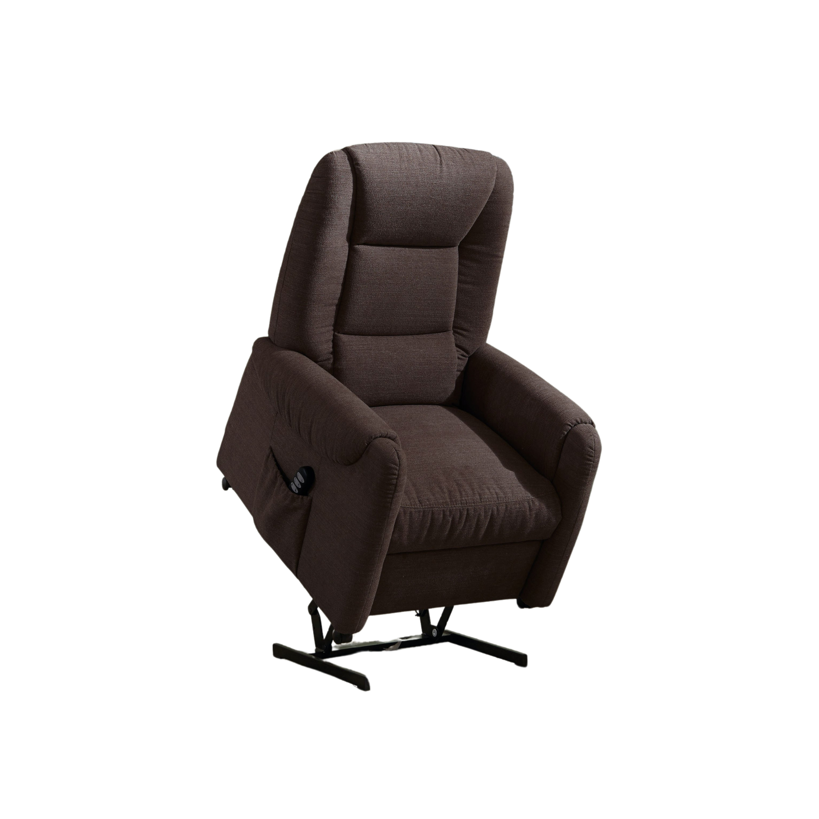 Meubelis Valencia relaxfauteuil – elektrisch verstelbare fauteuil met hoge rugleuning, uitschuifbare voetsteun en draaivoet