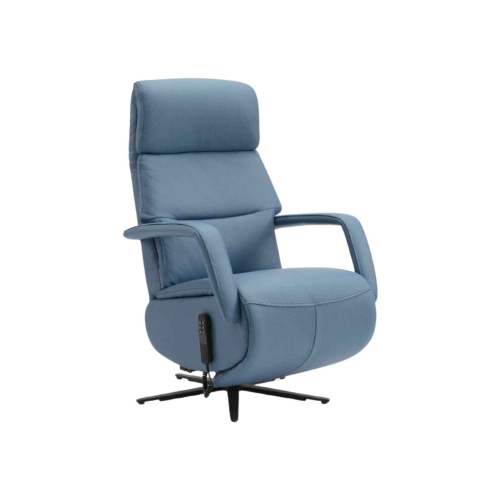 400003-meubelis-sta-op-stoel-6309-novelle (1) Meubelis sta-op stoel Novelle lichtblauw – elektrische relaxfauteuil met hoge rug en verstelbare beensteun