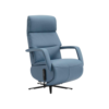 Meubelis sta-op stoel Novelle lichtblauw – elektrische relaxfauteuil met hoge rug en verstelbare beensteun