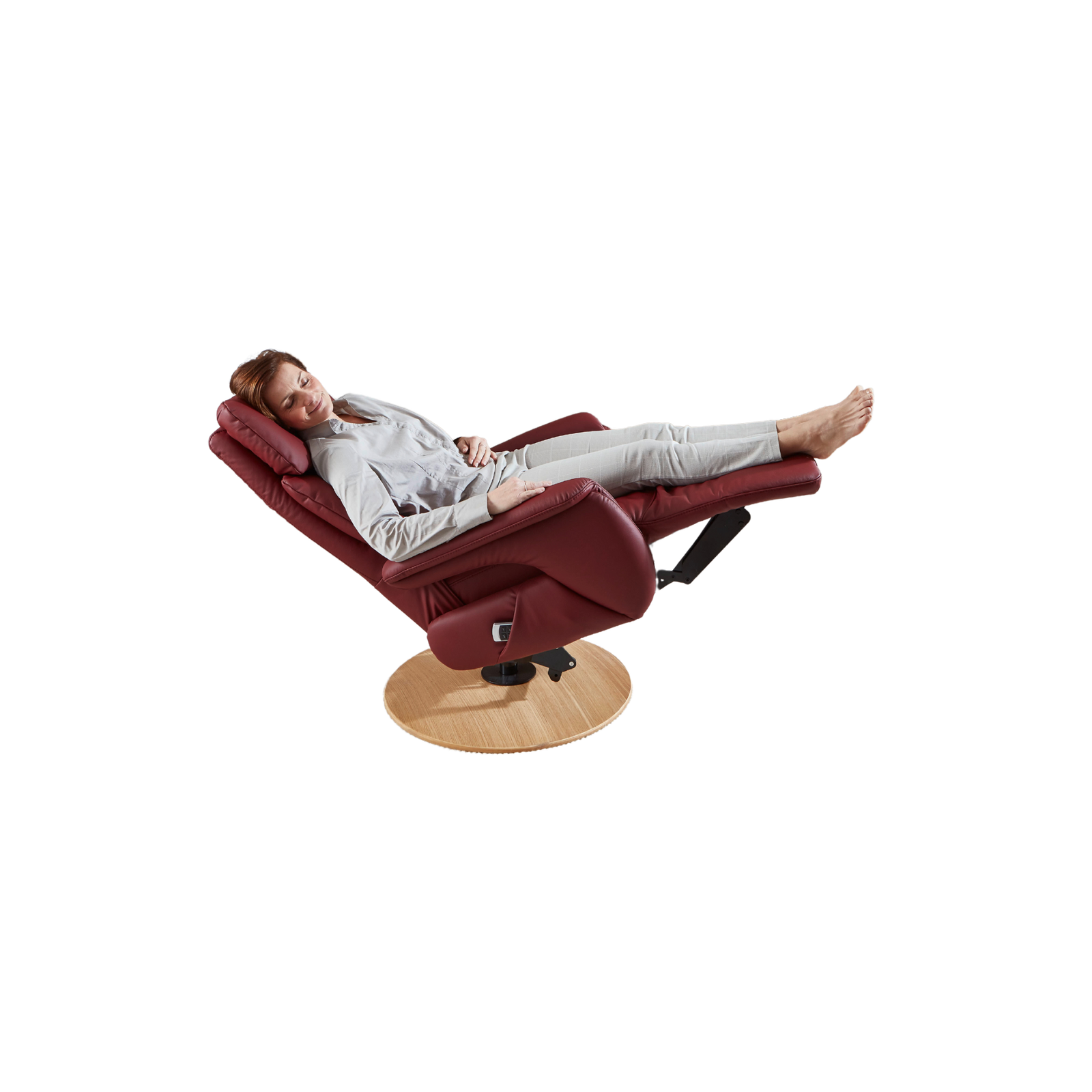 Meubelis Rozanno 1222 relaxfauteuil – elektrisch verstelbare fauteuil met hoge rugleuning, voetsteun en draaivoet voor optimaal comfort