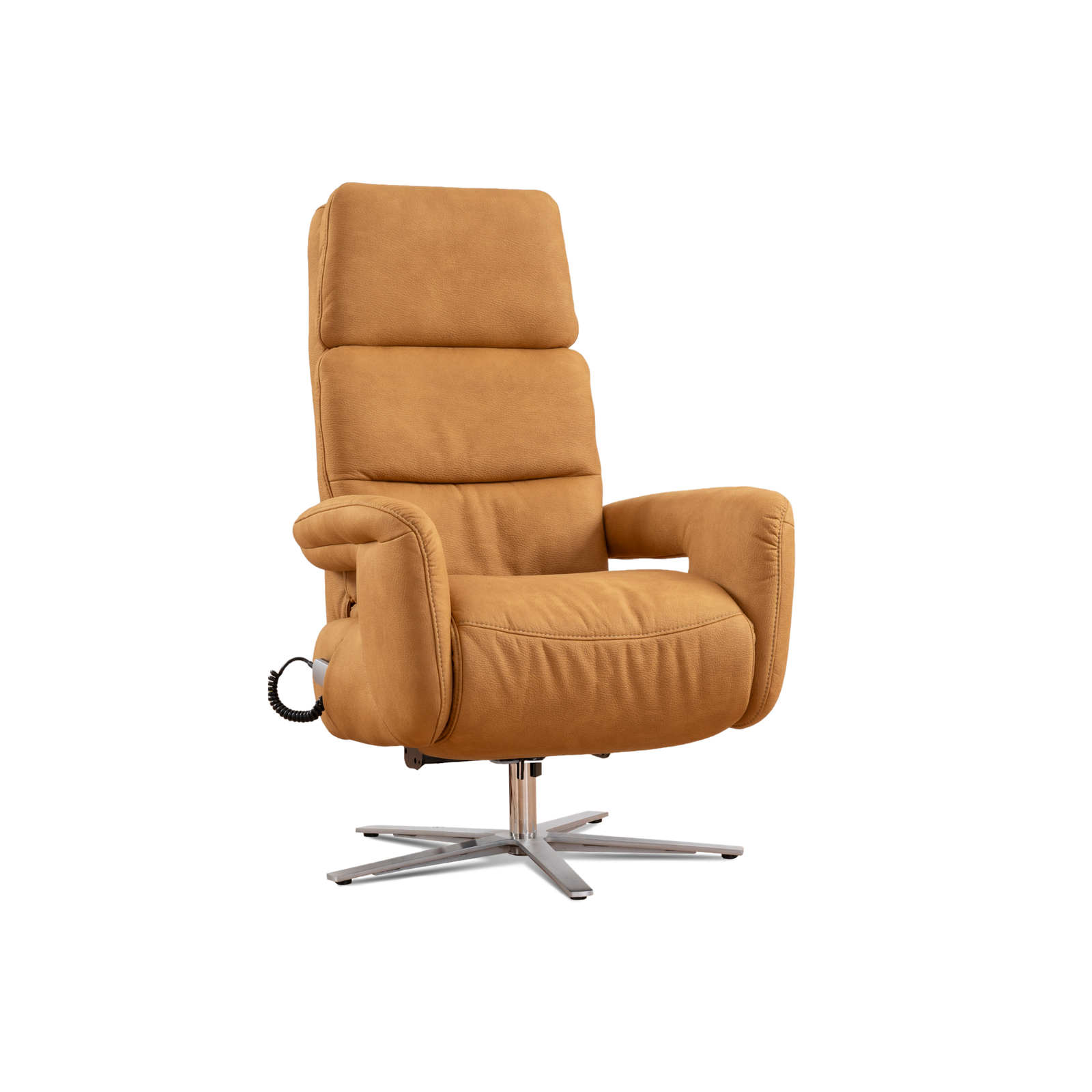 MATCH, Variante 4, Typ 1222_3M.HW_Ares ocker_02_FS - kopie Meubelis Ares relaxfauteuil – elektrisch verstelbare fauteuil met hoge rugleuning, voetsteun en draaivoet voor ultiem zitcomfort