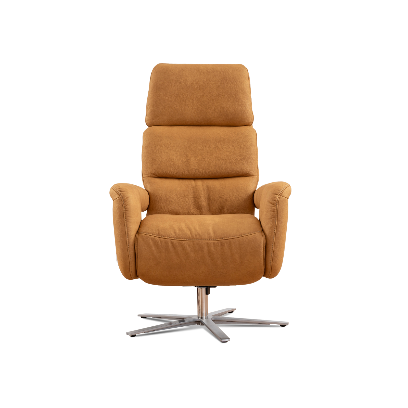 MATCH, Variante 4,Typ 1222_3M.HW_Ares ocker_01_ FS Meubelis Ares relaxfauteuil – elektrisch verstelbare fauteuil met hoge rugleuning, voetsteun en draaivoet voor ultiem zitcomfort