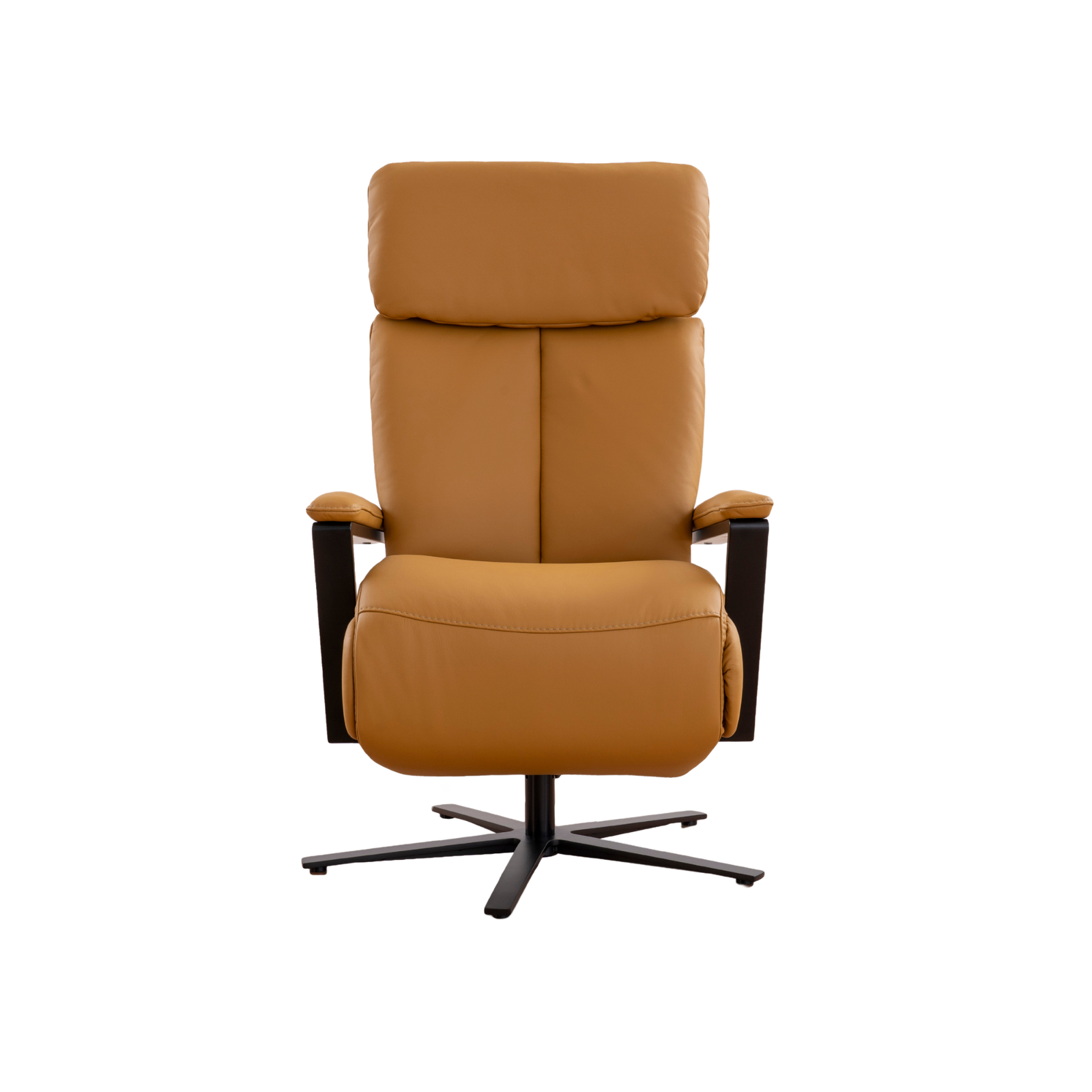 MATCH, Variante 5,Typ 1222_Punch dijon_01_FS Meubelis Solaro relaxfauteuil lichtbruin – elektrisch verstelbare fauteuil met hoge rugleuning en 360° draaivoet
