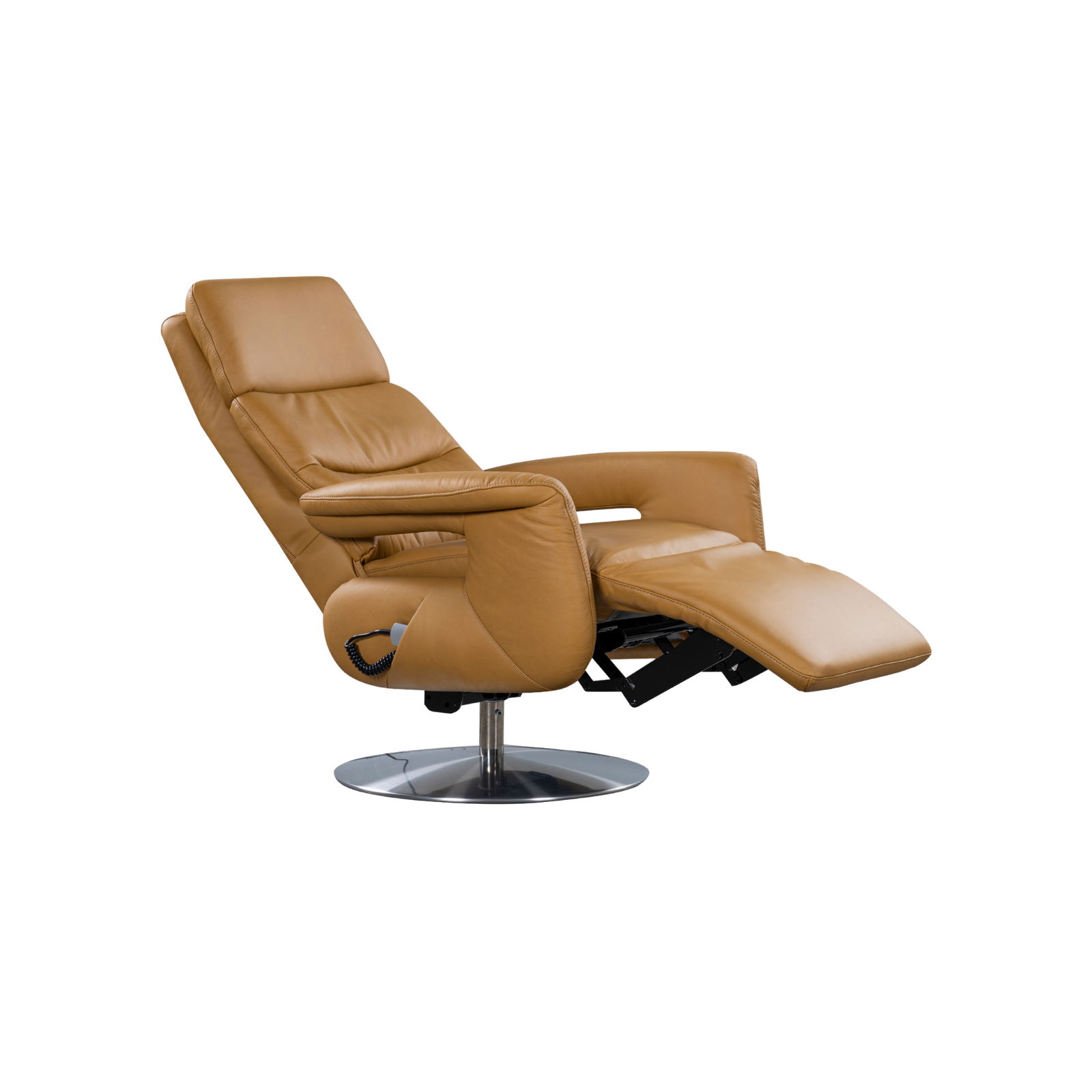Match Lounge Relaxx_V4_FS_Liegepostion Meubelis Ares relaxfauteuil – elektrisch verstelbare fauteuil met hoge rugleuning, voetsteun en draaivoet voor ultiem zitcomfort