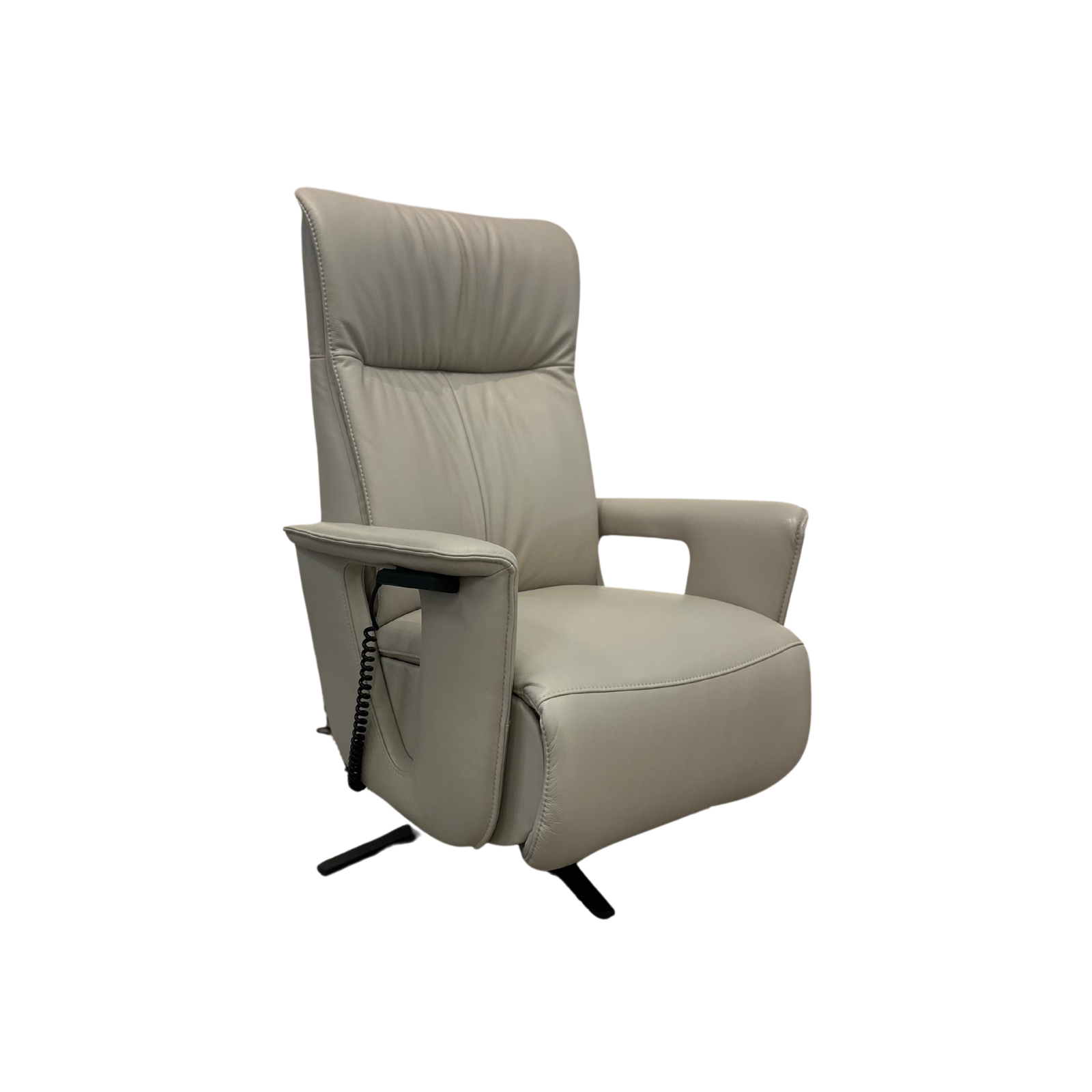 Meubelis sta-op stoel Venetië grijs – elektrische liftfauteuil met comfortabele hoge rug en verstelbare beensteun